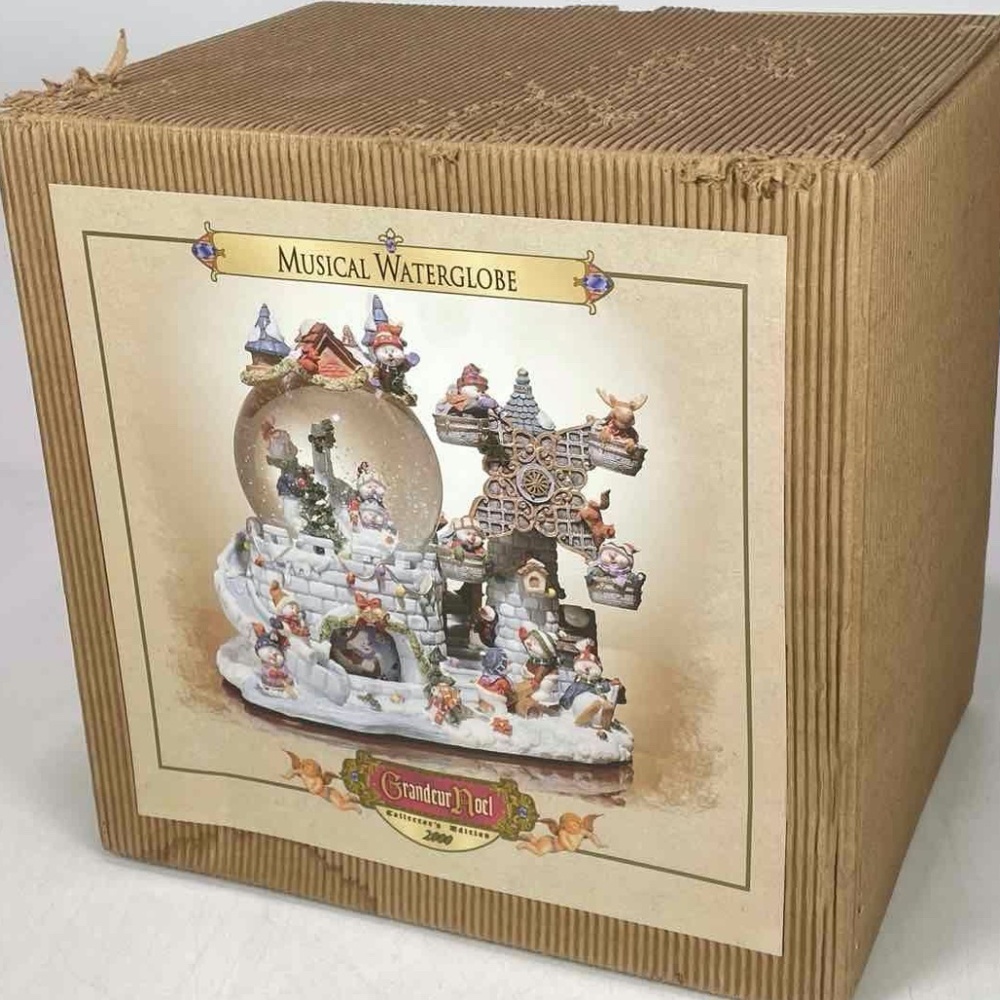 Animated Musical Christmas Snow Globe  Approx. 8" Tall